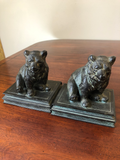 Vintage Bookends: Bears Sitting Atop Books, a Pair