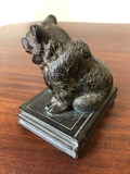 Vintage Bookends: Bears Sitting Atop Books, a Pair