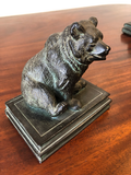 Vintage Bookends: Bears Sitting Atop Books, a Pair
