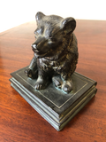 Vintage Bookends: Bears Sitting Atop Books, a Pair