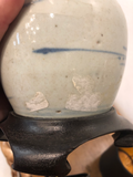 Vintage Canton Lamp With Black Shade
