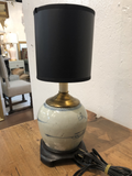 Vintage Canton Lamp With Black Shade
