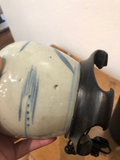 Vintage Canton Lamp With Black Shade