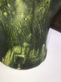 Vintage Chinese Glazed Terra-Cotta Head on Wood Base
