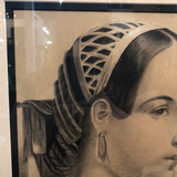 Vintage French Etching of a Woman