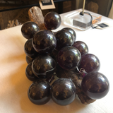 Vintage Glass Grapes Wired Around Wooden Stem