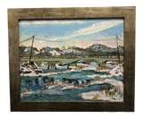 Vintage Water-Scape Painting by Atlanta Artist Barbara B. Moore