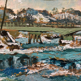Vintage Water-Scape Painting by Atlanta Artist Barbara B. Moore