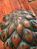 Wooden Artichoke on Brass Pedestal